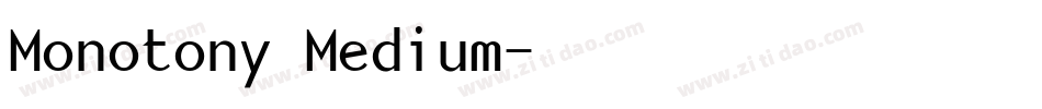 Monotony Medium字体转换